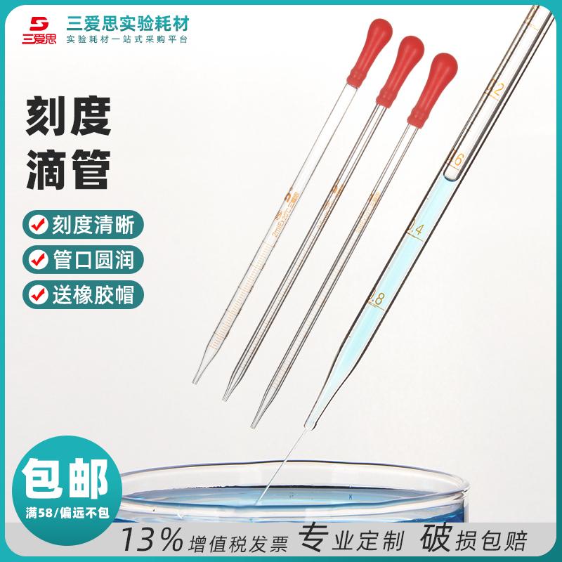 Glass graduated rubber bulb dropper 0.5/1/2ml · S001149