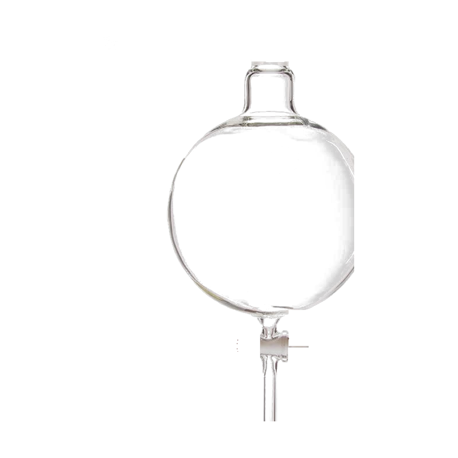Spherical separatory funnel, graduated, with interchangeable stopper