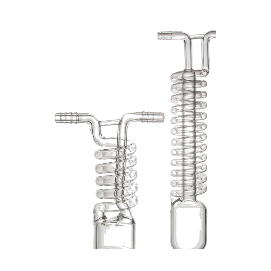 Two high borosilicate one-piece serpentine condensers