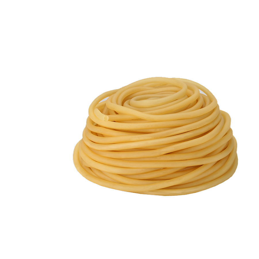 Natural latex tubing coil